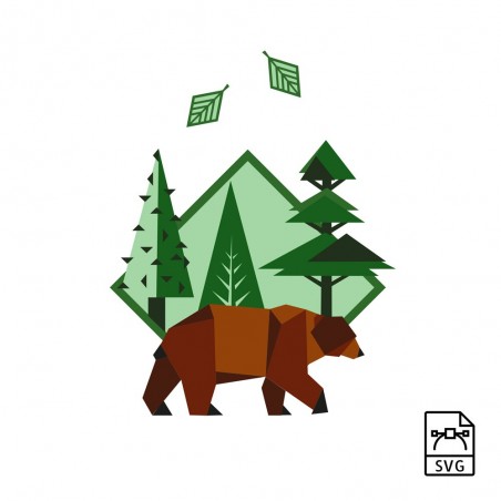 Ilustração Brown bear - Ficheiro digital
